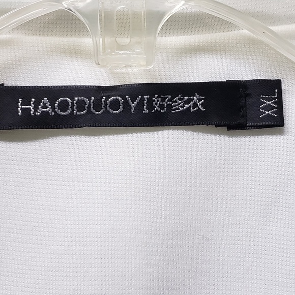 Womens White Lapel Jacket With Pockets - Picture 4 of 5